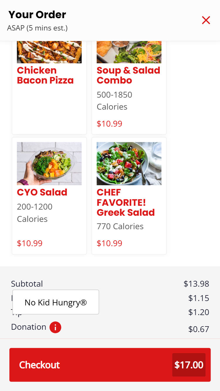 Cart - Round Up Clicked and Navigating Back.png